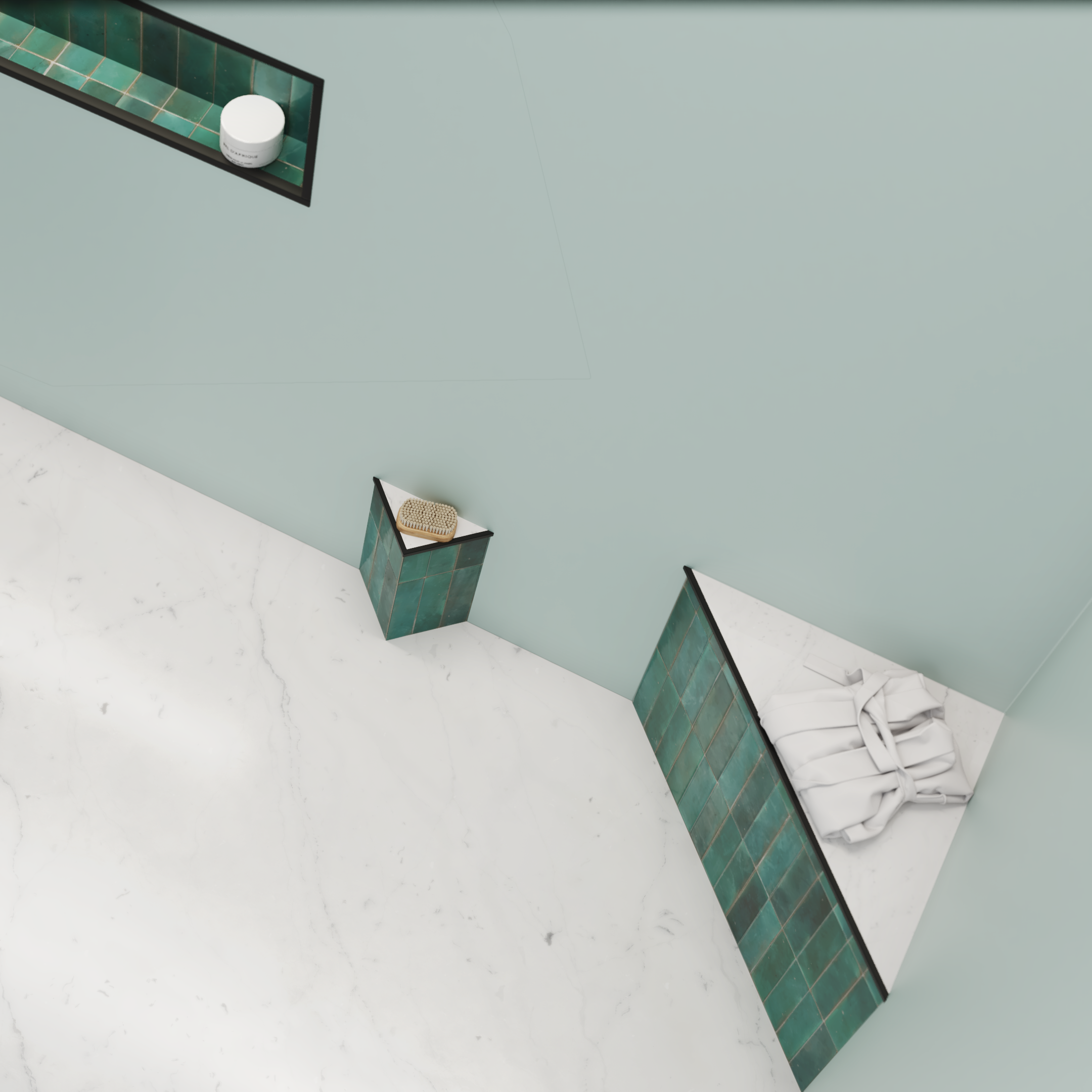 Ortano Triangular Corner Seat - Blissful Bathing Solutions