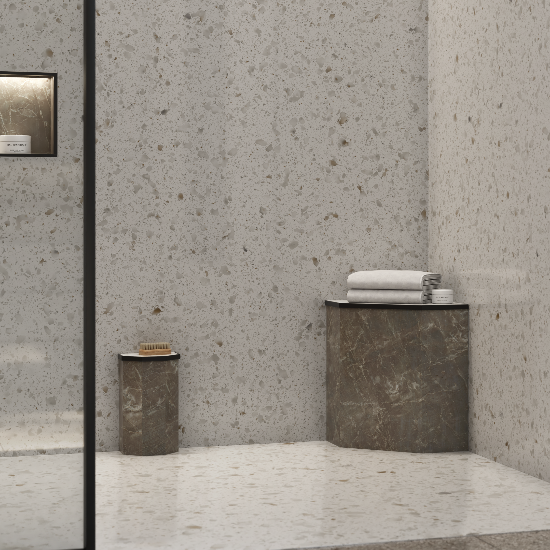 Ortano Truncate Corner Seat - Blissful Bathing Solutions