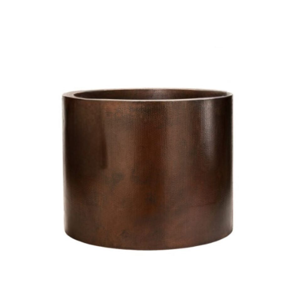Coppersmith Creations 45-inch Hammered Antique Japanese Style Soaking Copper Bathtub
