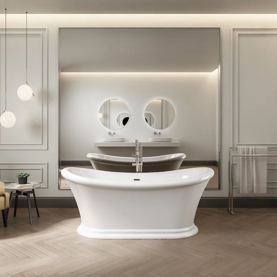 Charlotte Edwards Purley Gloss White Freestanding Bath