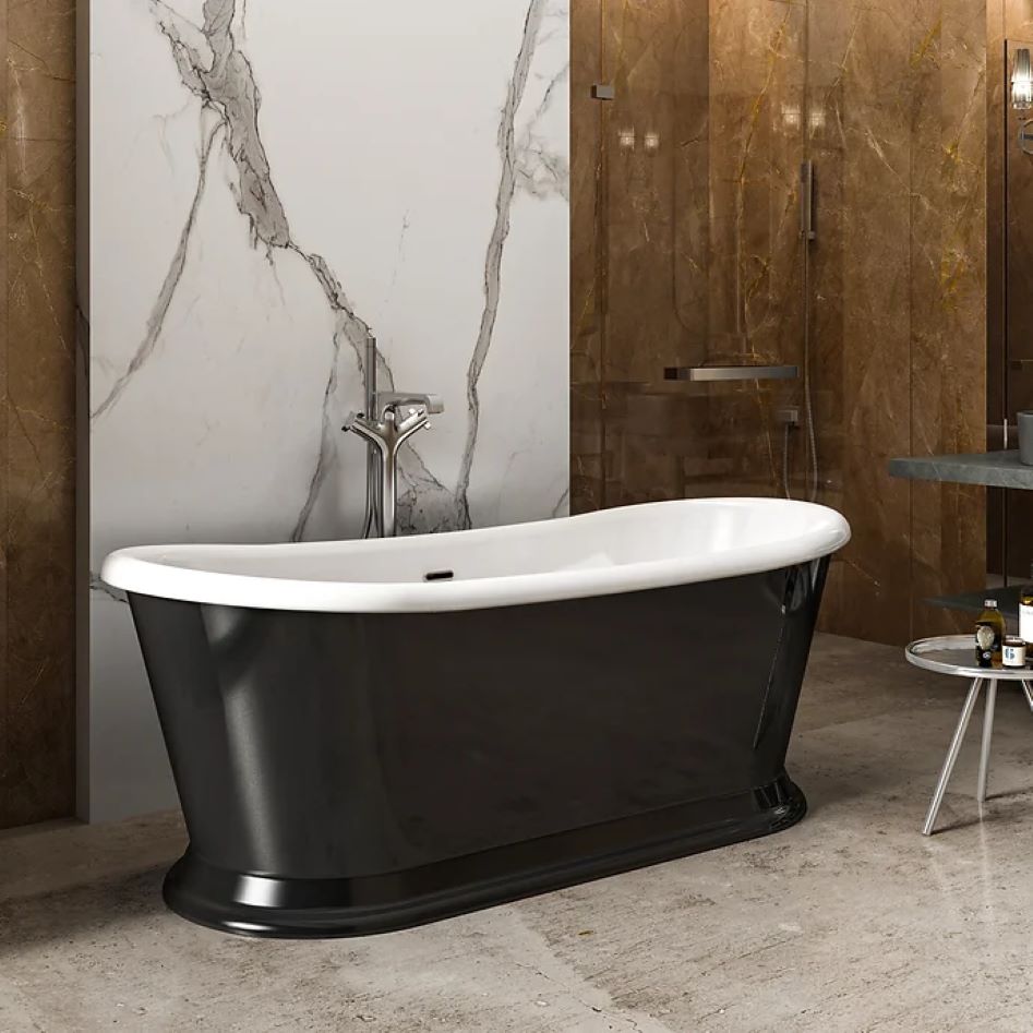Charlotte Edwards Rosemary Gloss Black Freestanding Bath