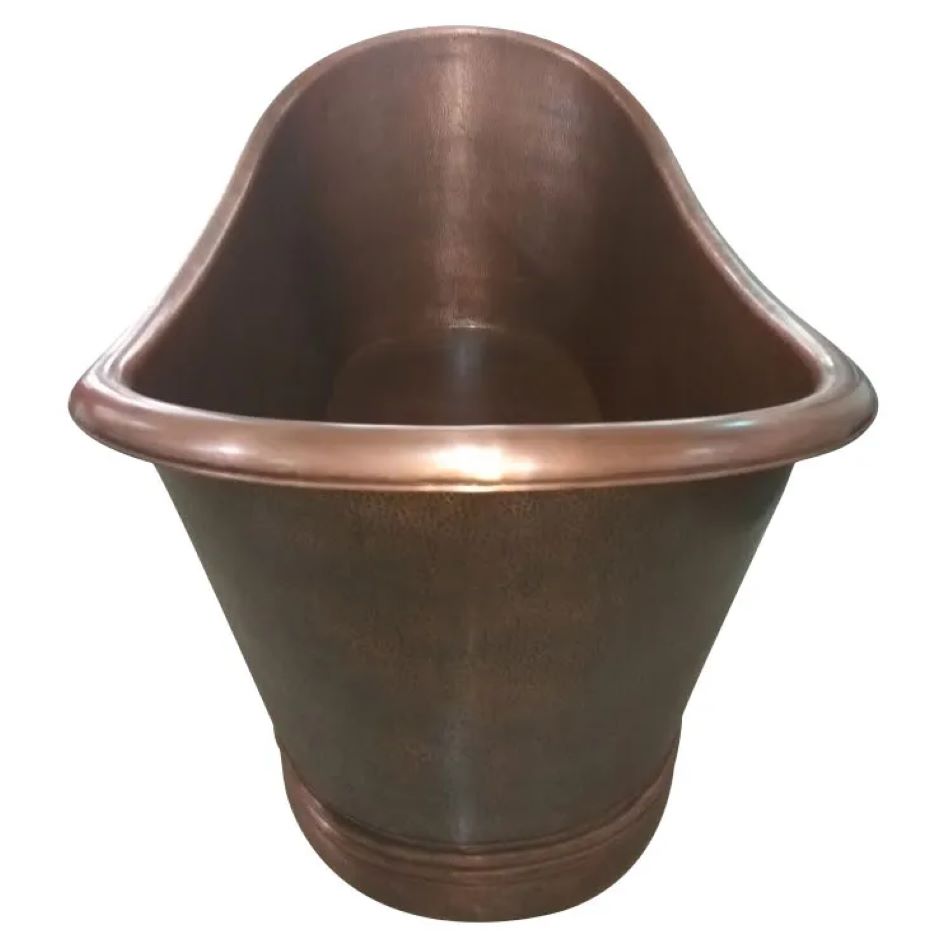 Coppersmith Creations Thin Rolled Edge Copper Bathtub