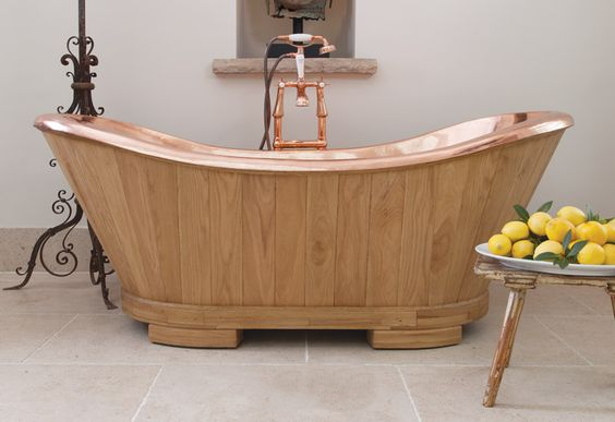 Ortano Keasden Wooden and Copper Bath - Blissful Bathing Solutions