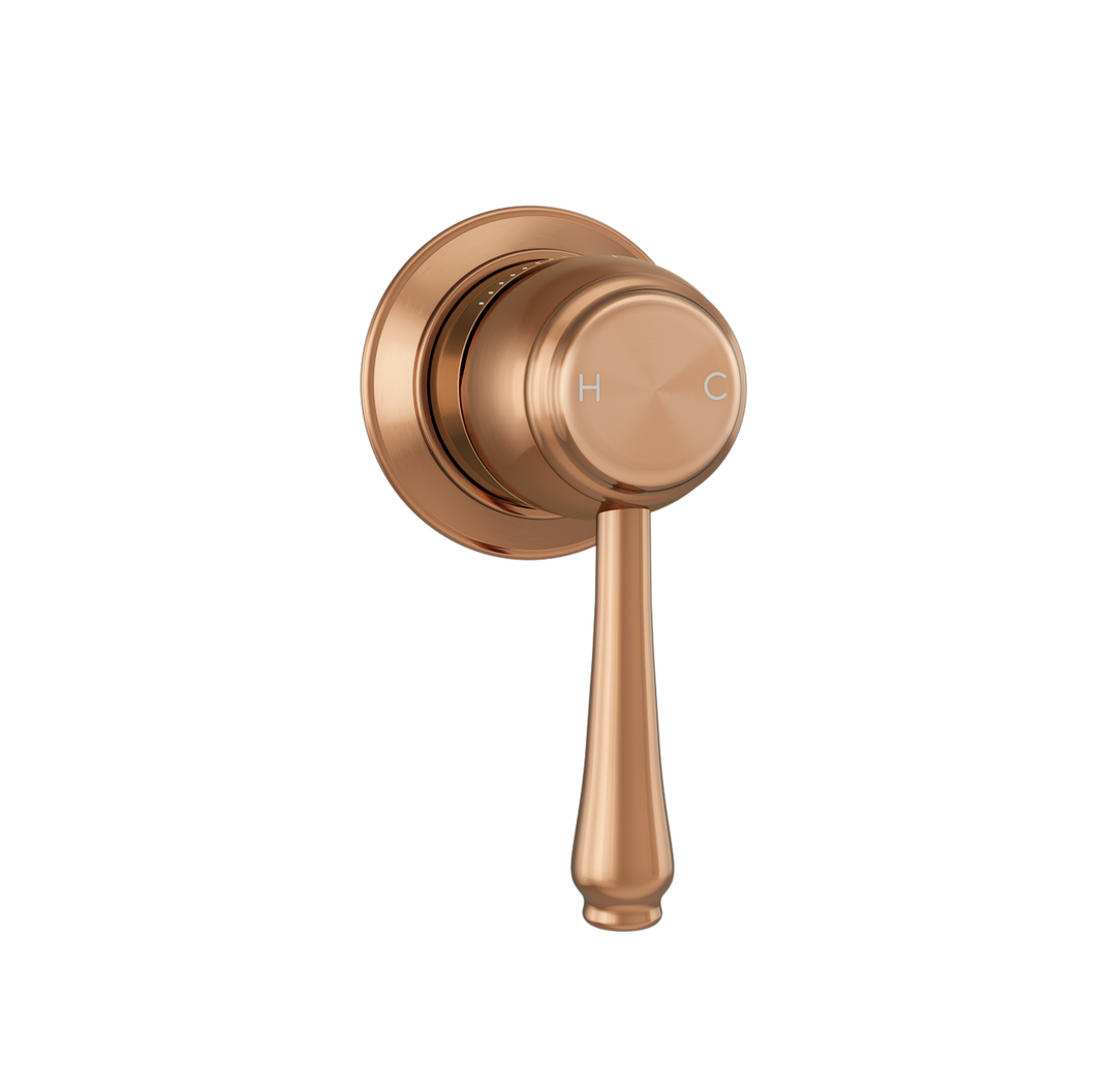 Kingsley Thermostatic Shower Mixer - Brushed Copper - Blissful Bathing Solutions