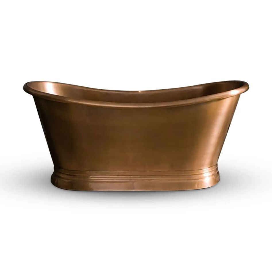 Coppersmith Creations Slanted Cascading Base Copper Bathtub Full Antique Finish
