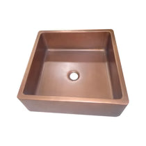 Square Double Wall Copper Sink - Blissful Bathing Solutions