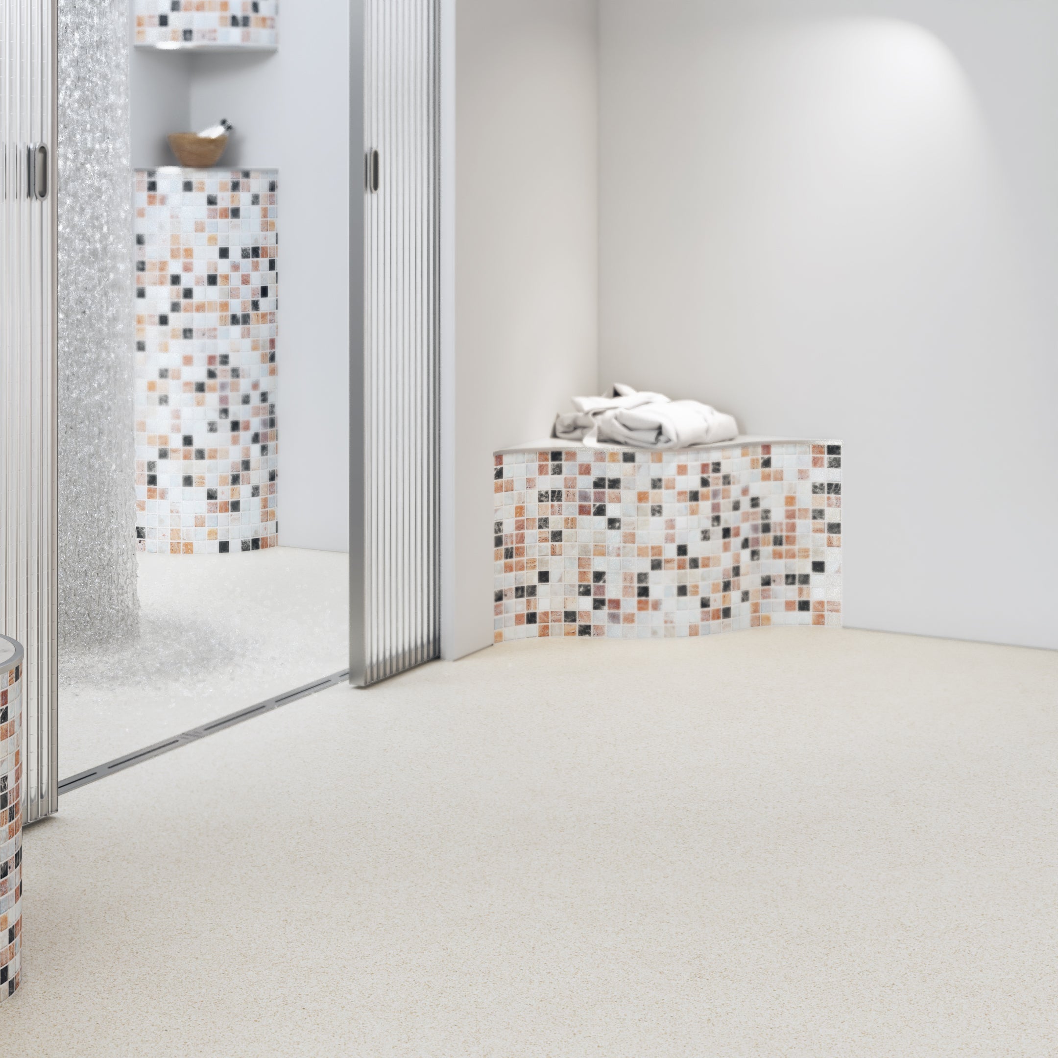 Ortano Shaped Corner Seat - Blissful Bathing Solutions