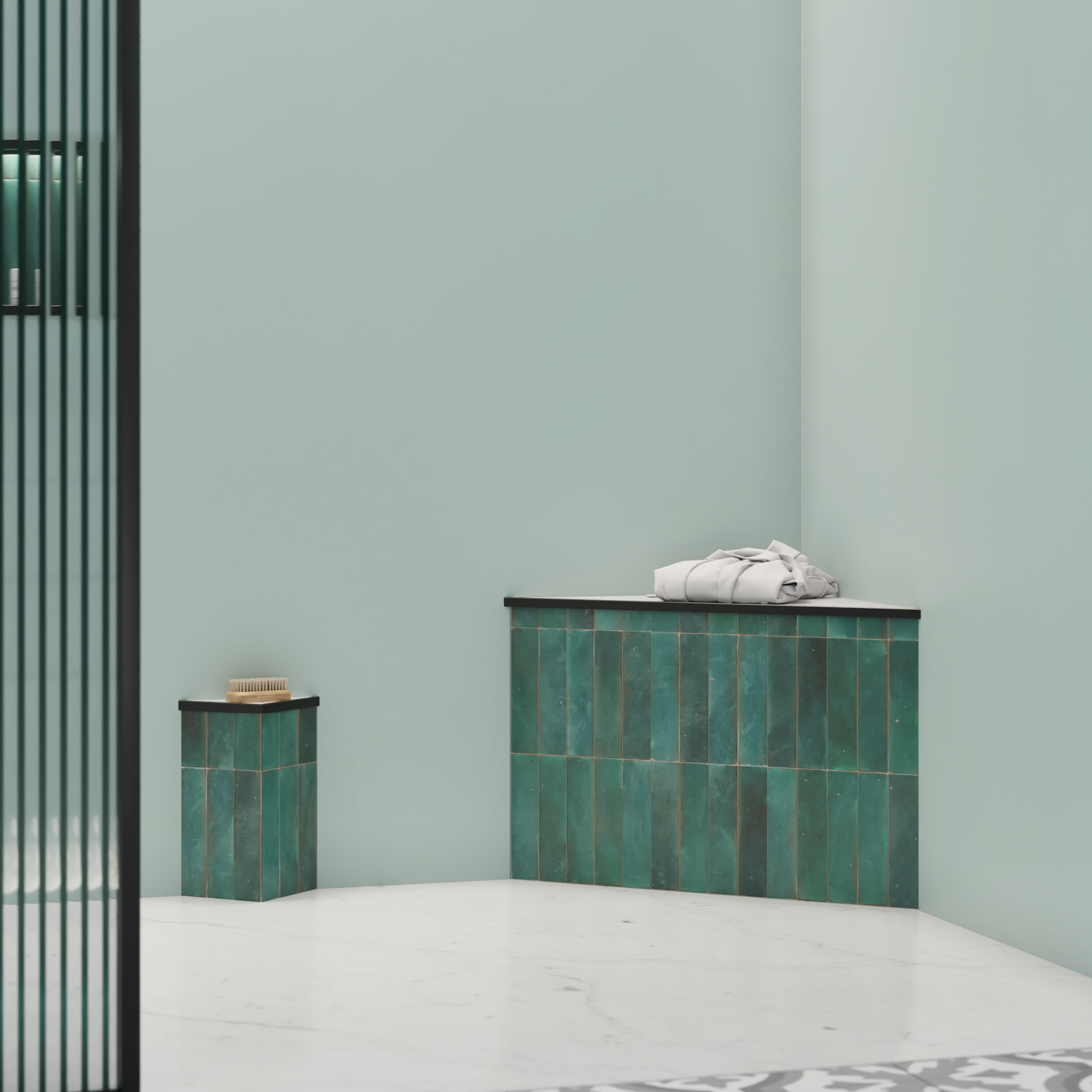 Ortano Triangular Corner Seat - Blissful Bathing Solutions