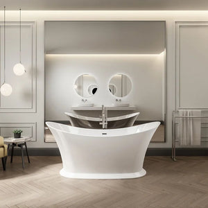 Vincent Alexander Tattershall Gloss White Freestanding Bath