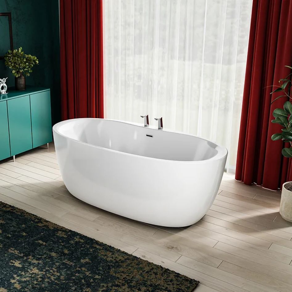 Charlotte Edwards Callisto Gloss White Freestanding Bath 1400x750x580mm