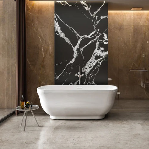 Vincent Alexander Fresia Gloss White Freestanding Bath - No Plinth