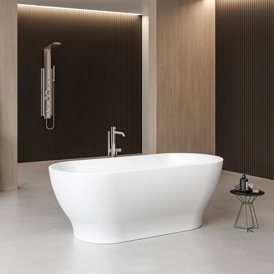 Charlotte Edwards Elara Gloss White Freestanding Bath