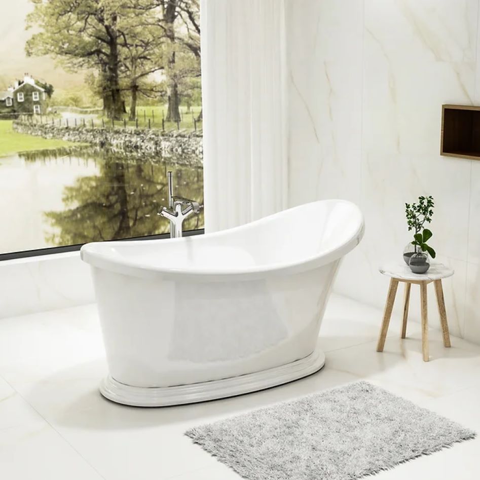 Vincent Alexander Tynemouth Gloss White Freestanding Bath
