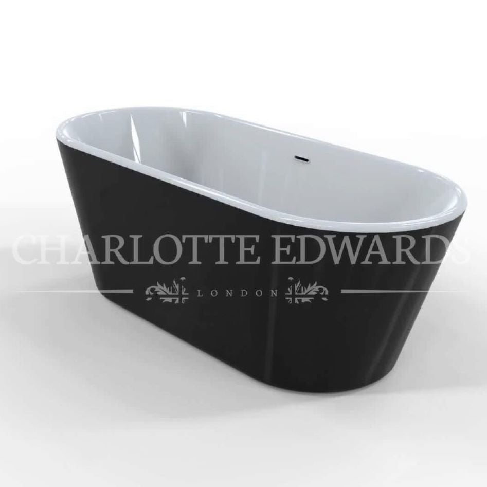 Charlotte Edwards Grosvenor Gloss Black Freestanding Bath