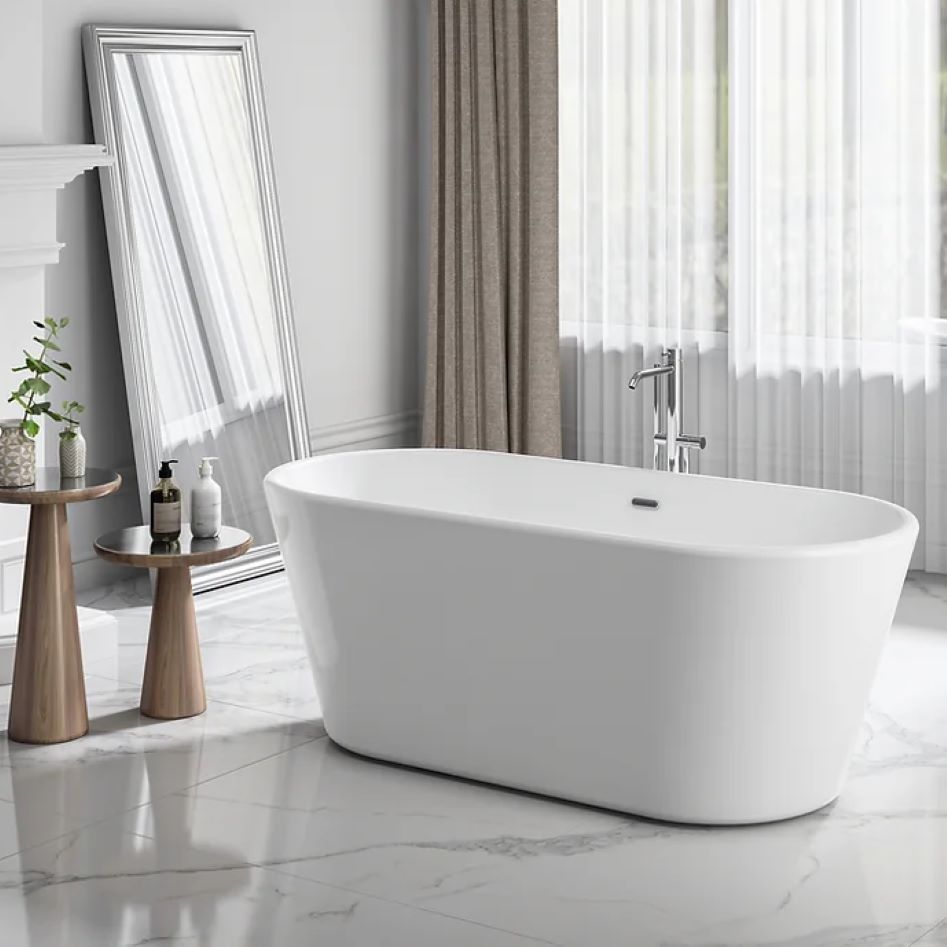 Charlotte Edwards Grosvenor Gloss White Freestanding Bath - Blissful Bathing Solutions