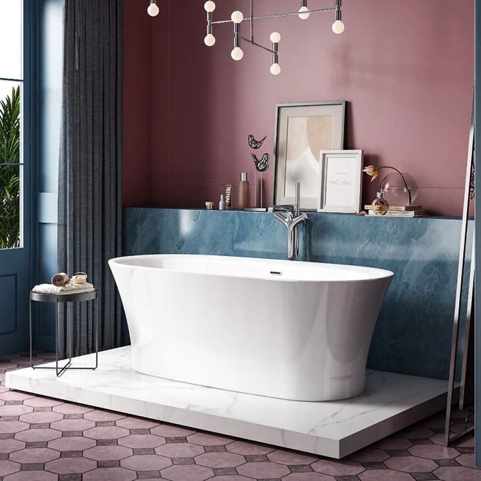 Vincent Alexander Aydon Gloss White Freestanding Bath