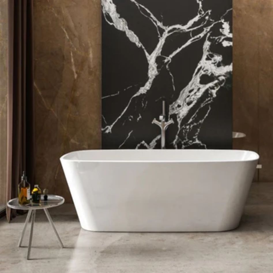 Charlotte Edwards Mimas Gloss White Freestanding Bath