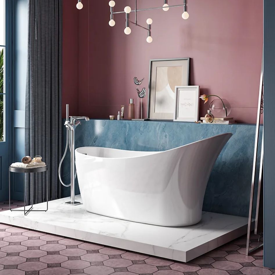 Charlotte Edwards Portobello Gloss White Freestanding Bath 1400x670x780mm