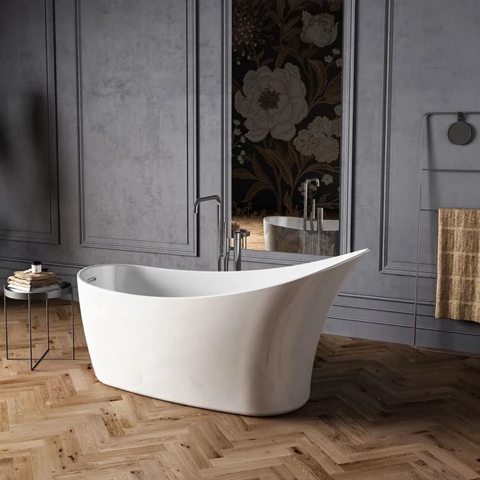 Charlotte Edwards Portobello Gloss White Freestanding Bath 1720x730x800mm