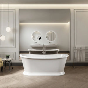 Vincent Alexander Harbour Gloss White Freestanding Bath