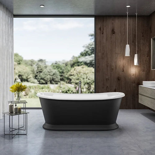 Charlotte Edwards Rosemary Matt Black Freestanding Bath