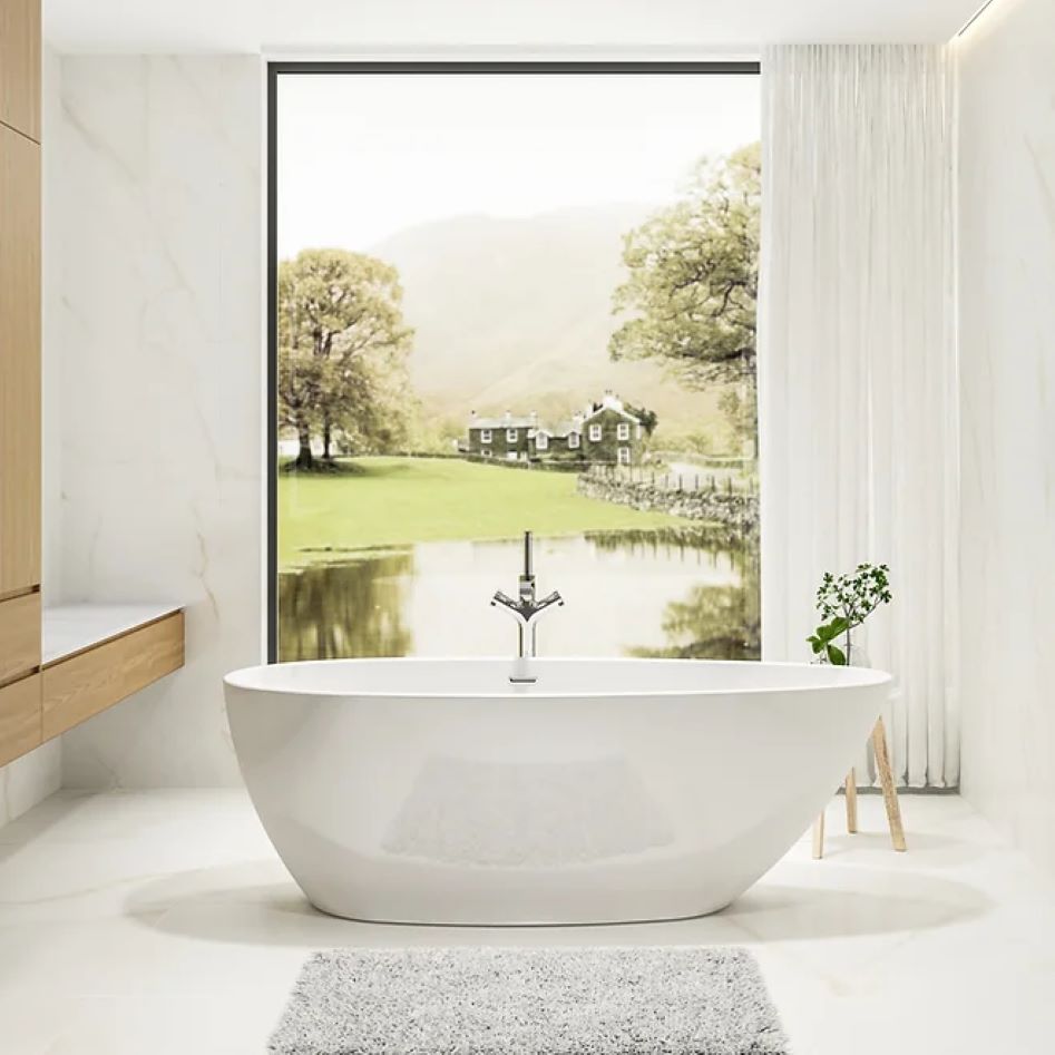 Vincent Alexander Elan Gloss White Freestanding Bath