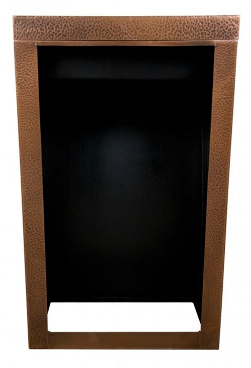 Ortano Caldy Curved Hammered Copper Pedestal Basin - Blissful Bathing Solutions