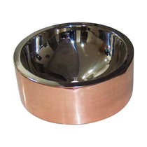 Double Wall Copper Sink Nickel Inside Shiny Copper Outside - Blissful Bathing Solutions