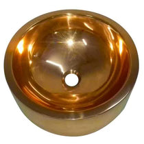 Double wall Copper Sink Shiny Copper Finish Inside Outside - Blissful Bathing Solutions