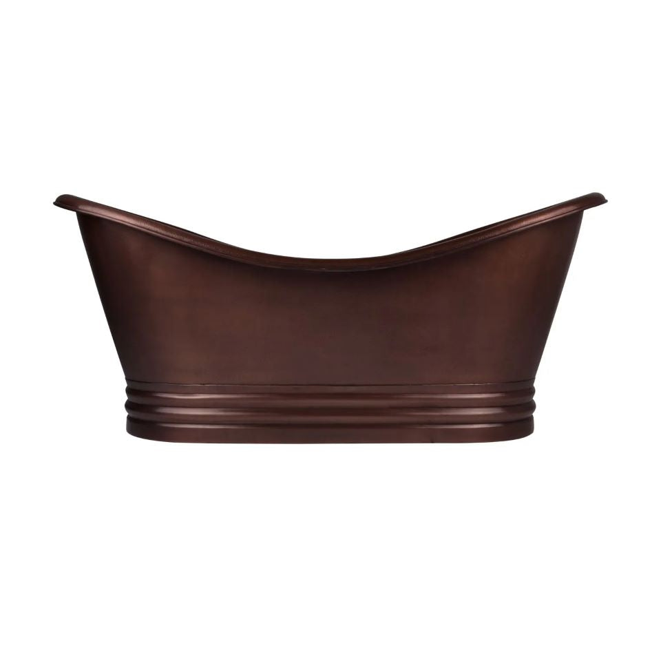 Coppersmith Creations Hammered Dark Copper Double Slipper Tub