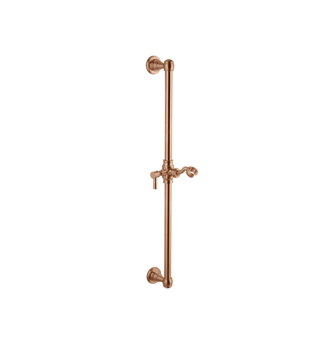 Kingsley Shower Rail - Brushed Copper