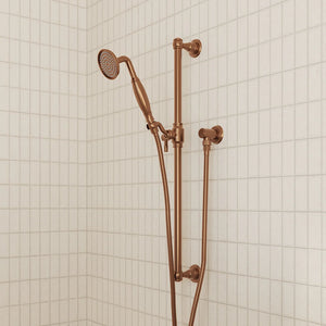 Kingsley Shower Rail - Brushed Copper