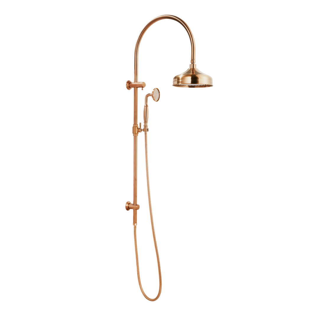 Kingsley Shower Rail Set - Brushed Copper