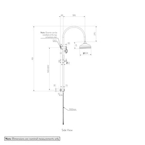 Kingsley Shower Rail Set - Brushed Copper