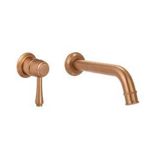 Kingsley Minimal Mixer & Spout Set - Brushed Copper