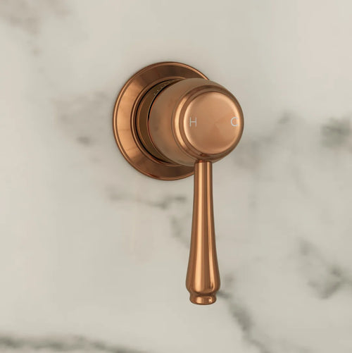 Kingsley Thermostatic Shower Mixer - Brushed Copper