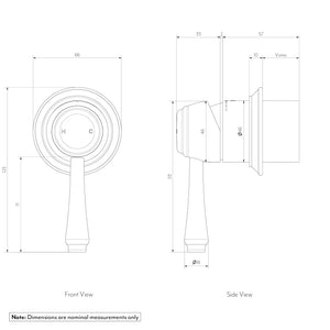 Kingsley Thermostatic Shower Mixer - Brushed Copper