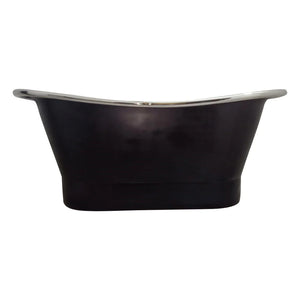 Straight Base Nickel Bathtub Black Outside