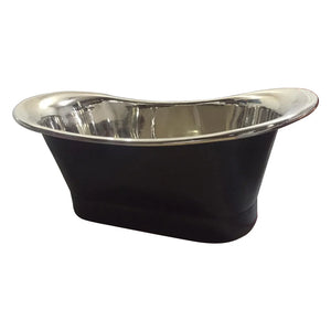 Straight Base Nickel Bathtub Black Outside