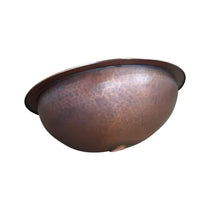 Oval Copper Sink Medium Antique 20 x 15.50 x 6 inch - Blissful Bathing Solutions