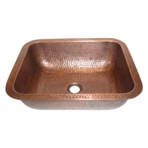 Rectangular Hammered Copper Sink - Blissful Bathing Solutions