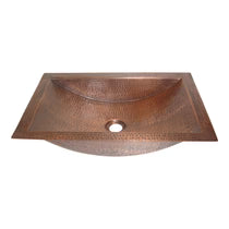 Rectangular Hammered Copper Sink - Blissful Bathing Solutions