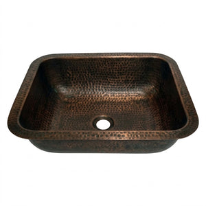Rectangular Hammered Copper Sink