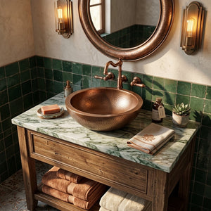 Round Antique Copper Sink