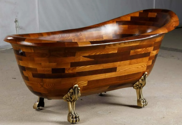 Ortano Rudhall Wooden Claw Foot Bath - Blissful Bathing Solutions