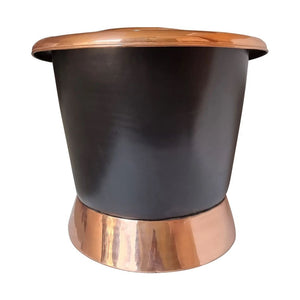 Coppersmith Creations Slanting Base Copper Bathtub Copper Inside & Base Black Outside