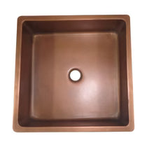 Square Double Wall Copper Sink - Blissful Bathing Solutions