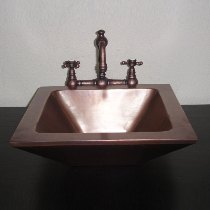 Rectangular Double Wall Copper Sink - Blissful Bathing Solutions