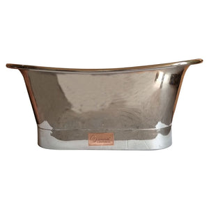 Coppersmith Creations Straight Base Copper Bathtub Full Nickel Finish