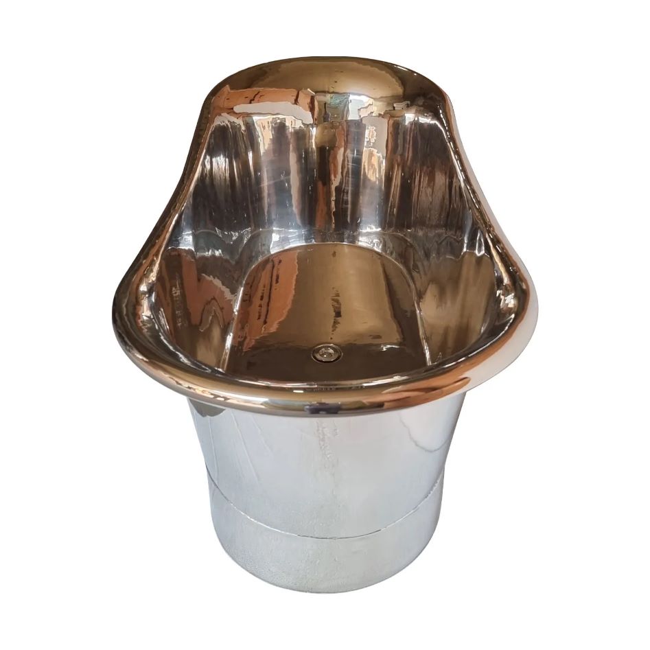 Coppersmith Creations Straight Base Copper Bathtub Full Nickel Finish 1500mm